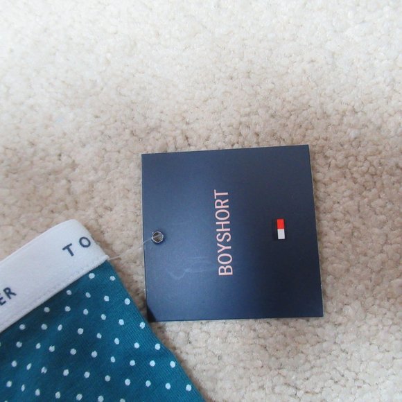 Relisted Tommy Hilfiger teal polka dot boyshort panty size S or M - Picture 10 of 16